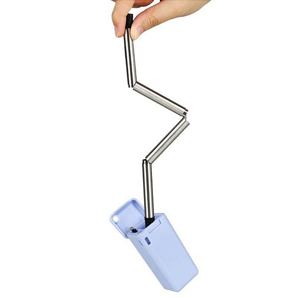 Canudo Dobrável Reutilizável Ecológico Chaveiro [F102]