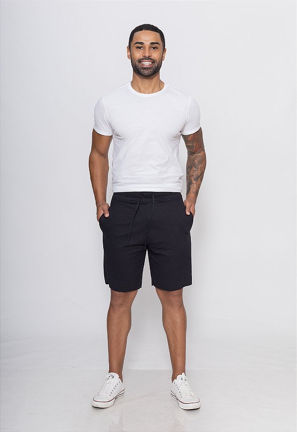 Bermuda Moletom 7884 Preto [F075]