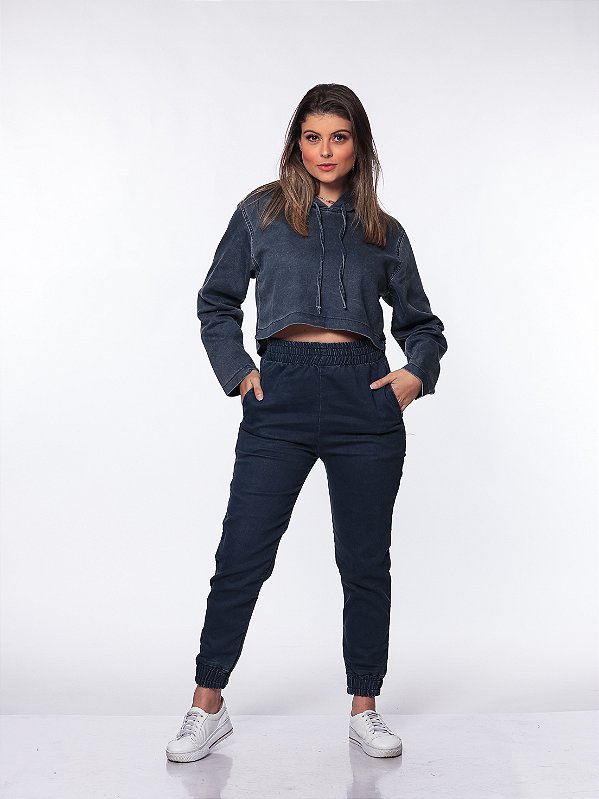 Blusa Cropped 7896 Azul [F075]