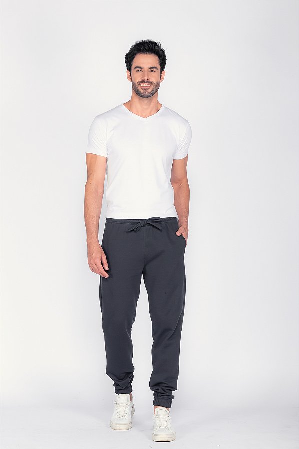 Calça Macaw 7859 Preto Moletom [F075]