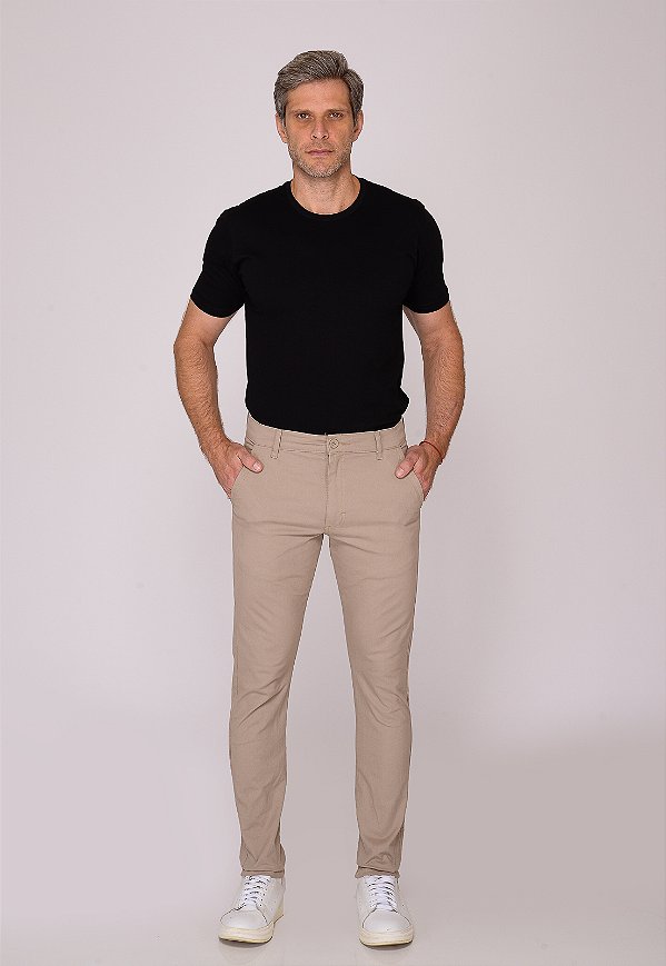 Calça Macaw Sarja 7762 Bege [F075]