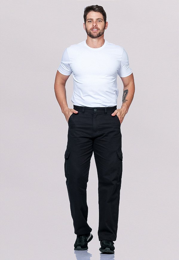 Calça Macaw Sarja 7888 Preto [F075]