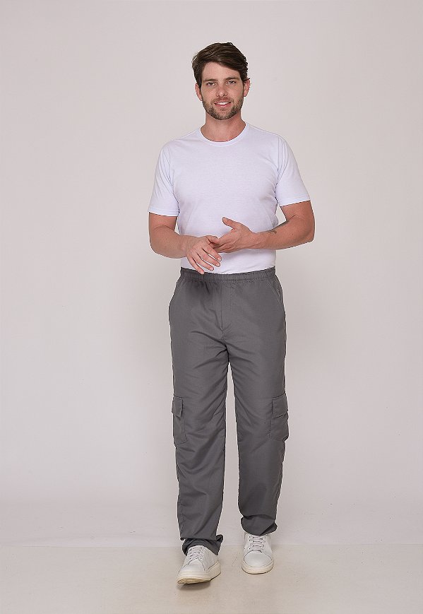 Calça Masculina Nylon Chumbo 7931 [F075]