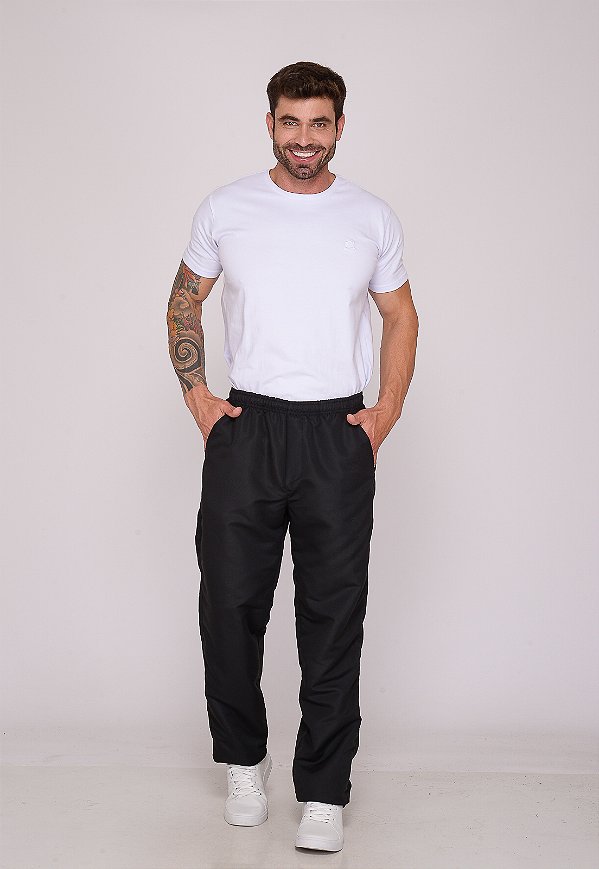 Calça Masculina Nylon Preto 7942 [F075]
