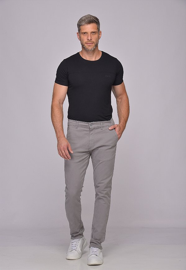 Calça Sarja 7898 Cinza Claro [F075]