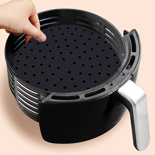 Forma Para Airfryer De Silicone Tapete Reutilizável Antiaderente [F102]