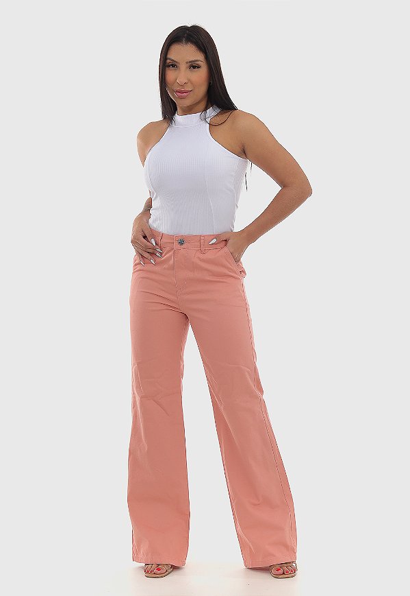 Calça Feminina 7920 Wide Leg Rose [F075]