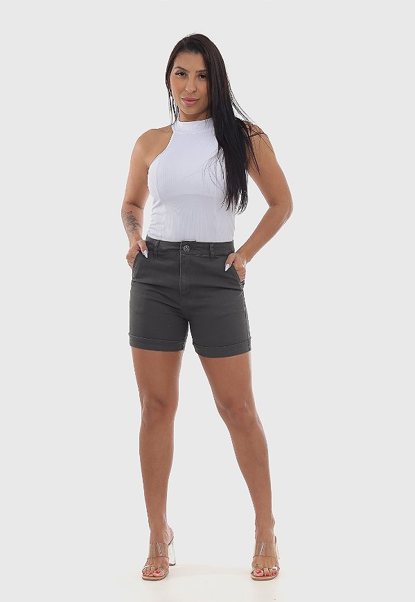 Shorts Feminino 7925 Chumbo [F075]