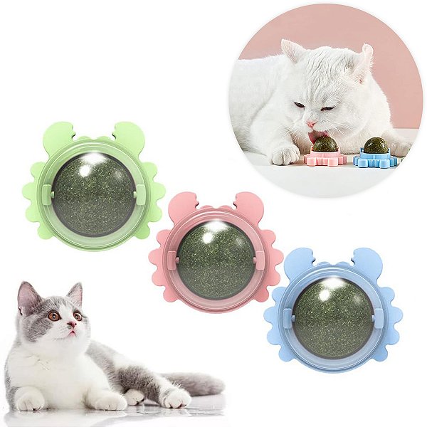 Bola Bolinha Catnip Brinquedo Relaxante Gatos Cor:verde [F102]