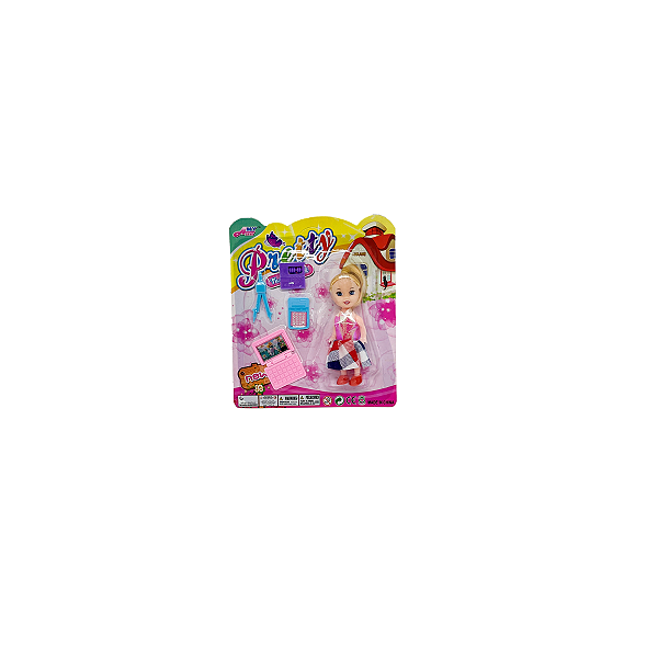 Boneca Secretária Com Laptop, Calculadora, Compasso 24 Unidd [F130]