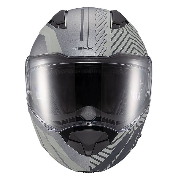 Capacete Texx Escam Kratos Cyber Cinz Fosc 58 [F016]