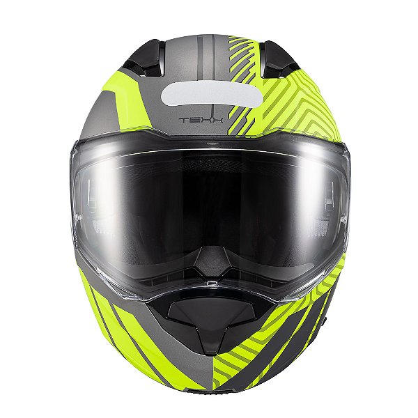 Capacete Texx Escam Kratos Cyber Cinz Verd Fosc 58 [F016]