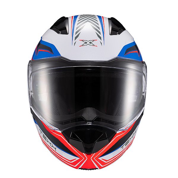 Capacete Texx Escam Kratos Nomade Branc Azu Verm Bril 58 [F016]