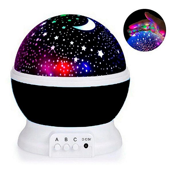 Luminaria Projetor Estrela 360 Galaxy Star Master Cor:preto [F102]