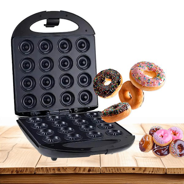 Máquina Fazer Donuts16 Rosquinhas Confeitaria 220v Cor:preto [F102]