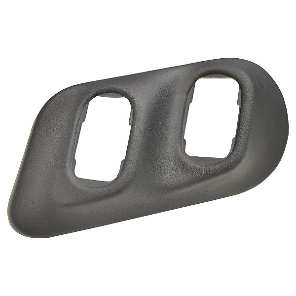 Moldura Interruptor Vidro Elét Dupla Redonda Preta Uso Geral [F103]