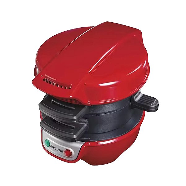 Sanduicheira Máquina De Hambúrguer Elétrica220v Cor:vermelho [F102]