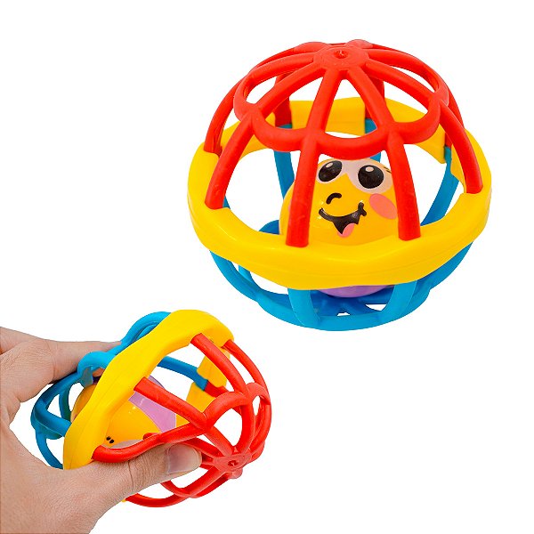 Brinquedo Bebes Chocalho Baby Macio Divertido Bola Mordedor [F102]