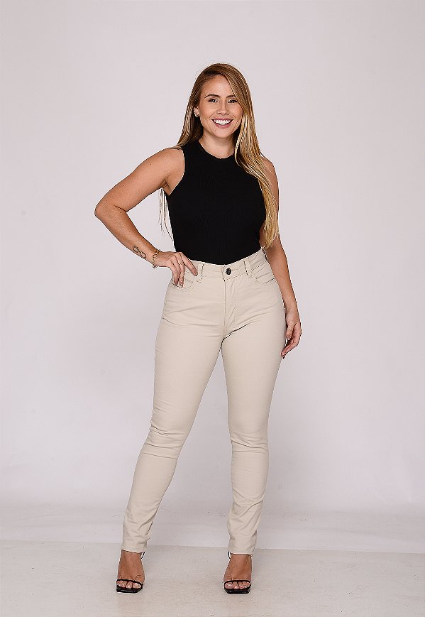 Calça Feminina 7951 Bege Claro [F075]