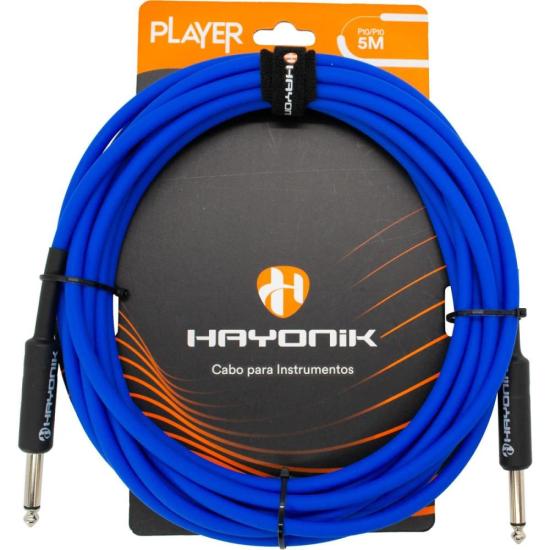 Cabo Para Instrumentos Player P10 x P10 5m Azul Hayonik [F003]
