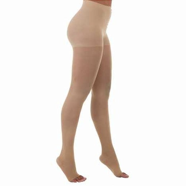 Meia De Compressao Venosan 6000 20-30 At Meia Calça G Pe Aberto Bege [F132]