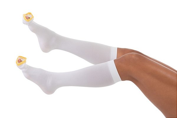 Meia De Compressão Venosan Aes Panturrilha 3/4 Ad G Pe Aberto Branco [F132]