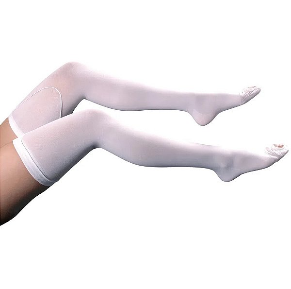 Meia De Compressao Venosan Aes Meia Coxa 7/8 Agh G Pe Aberto Branco [F132]