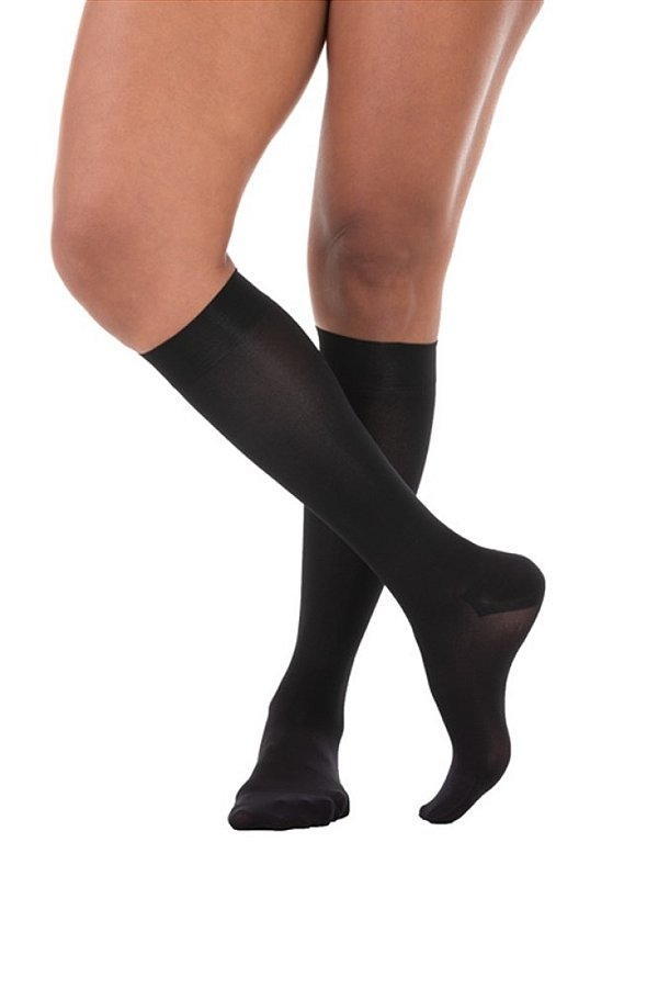 Meia De Compressão Venosan 6000 Panturrilha 3/4 20-30 Ad M Pe Fechado Preto [F132]