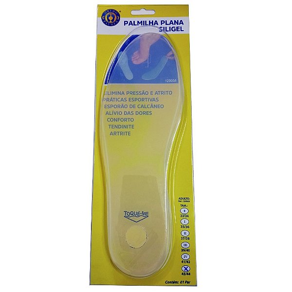 Palmilha Plana Siligel 33/34 Ortho Pahuer 12000a [F132]