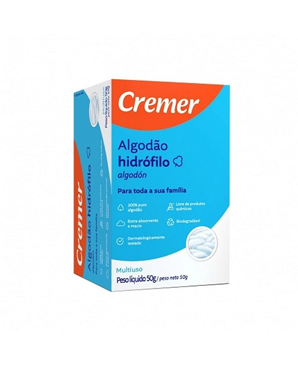 Algodao Hidrofilo 50g Cremer [F132]