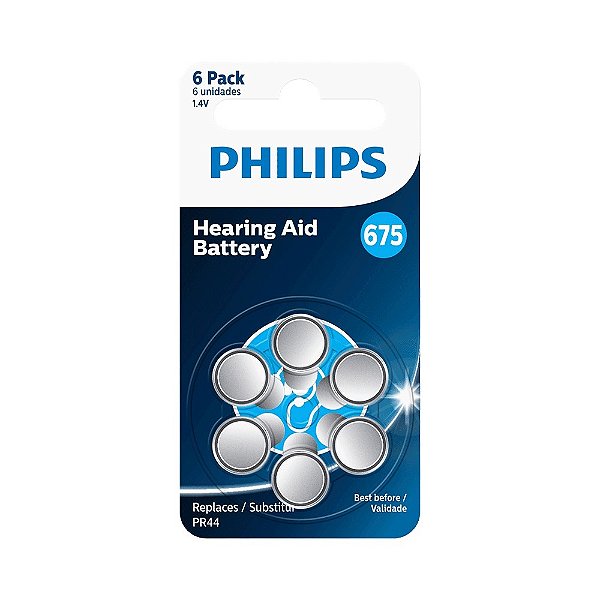 Pilha Auditiva 675 C/ 6 Phillips Za675b6a/59 [F132]