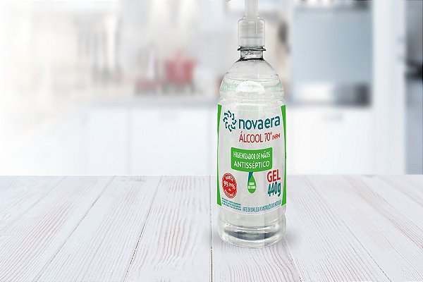 Alcool Gel 70 440g Pump Nova Era [F132]