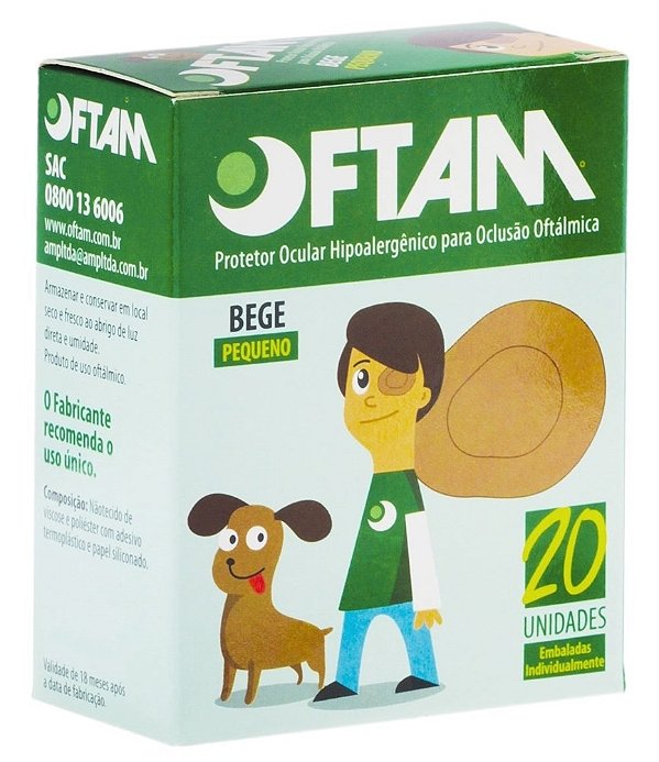 Tampao Protetor Ocular Adulto (grande) Com 20un Oftam [F132]