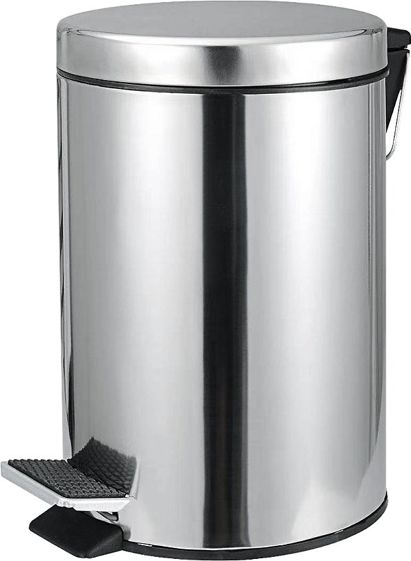 Lixeira Redonda, 3,0 Litros, Inox, Cinza, C/ Amortecimento Vonder 6356003001 [F132]