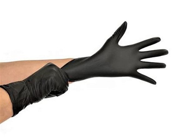 Luva Nitrilica Sem Po Preta Gg Cx Com 100un Medix [F132]