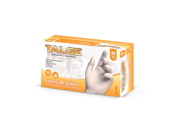 Luva Latex Com Po Pp Cx Com 100un Talge [F132]