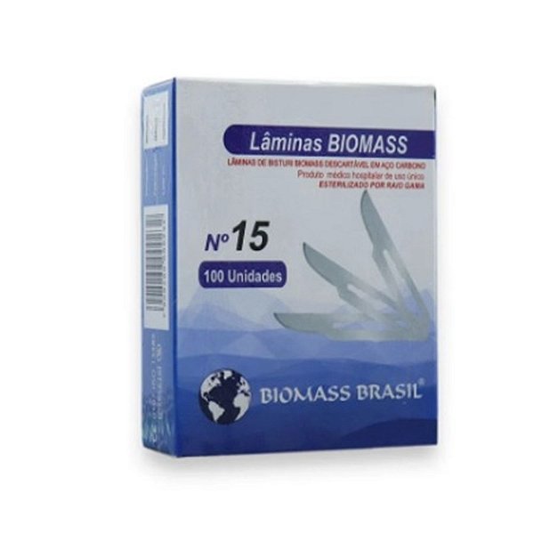 Lamina De Bisturi N.15 Cx C/100un Biomass [F132]
