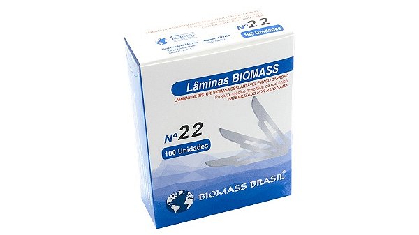 Lamina De Bisturi N.22 Cx C/100un Biomass [F132]