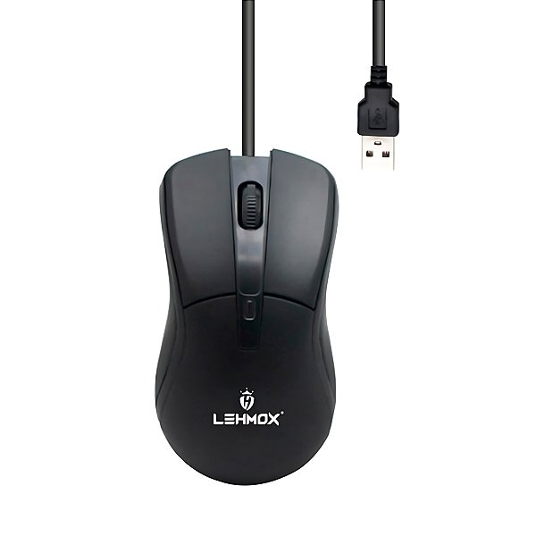 Mouse óptico Fio Usb Básico 3 Botões Preto Lehmox Ley-1505 [F102]