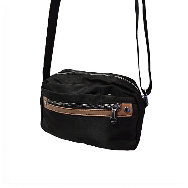 Bolsa Transversal Retangular Alça Ajustável Casual Cor:preta [F102]