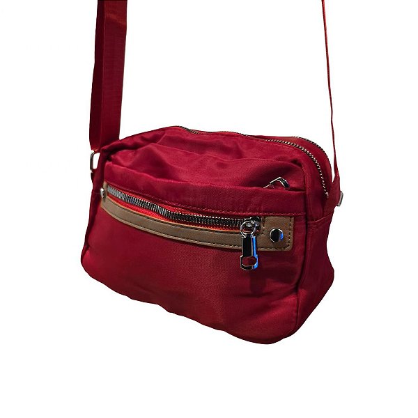 Pochete Bolsa Transversal Retangular Alça Ajustávelcor:vinho [F102]