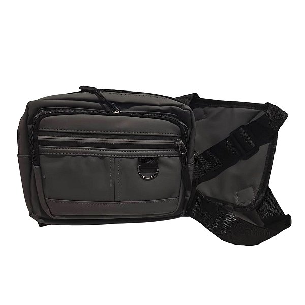 Pochete Mochila Frontal Peito Tática Cor: Cinza [F102]
