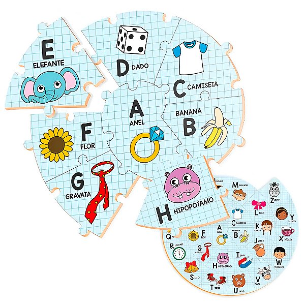 Brinquedo Educativo Alfabeto Formato Caracol Letras [F102]