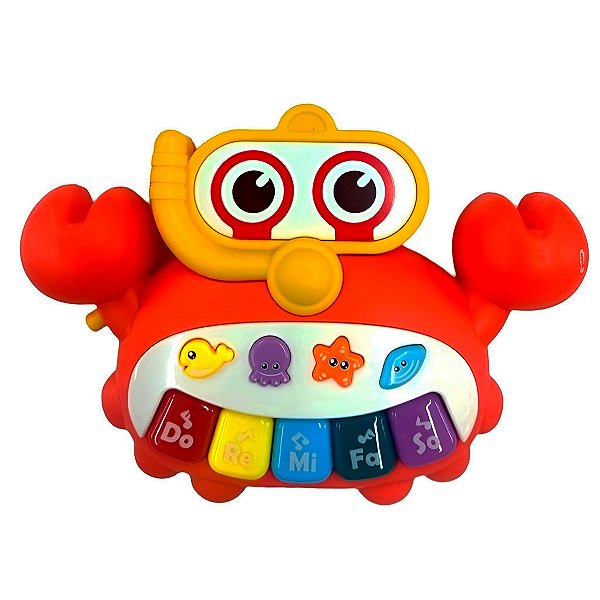 Brinquedo Caranguejo Piano Musical Interativo Infantil [F102]