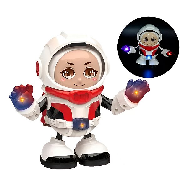 Brinquedo Astronauta Robô Dançarino Luz Som Diversão [F102]