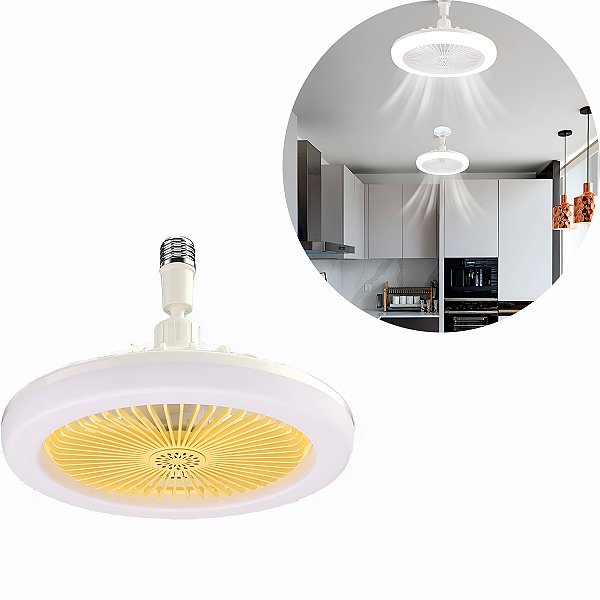 Luminária Ventilador De Teto Luz Led Quarto Sala Iluminação [F102]