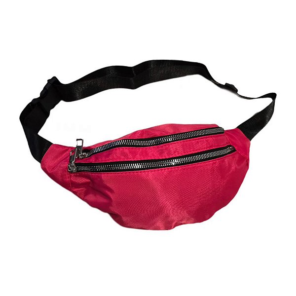Pochete Bolsa Academia Cintura 2 Compartimentoscor:rosa Pink [F102]