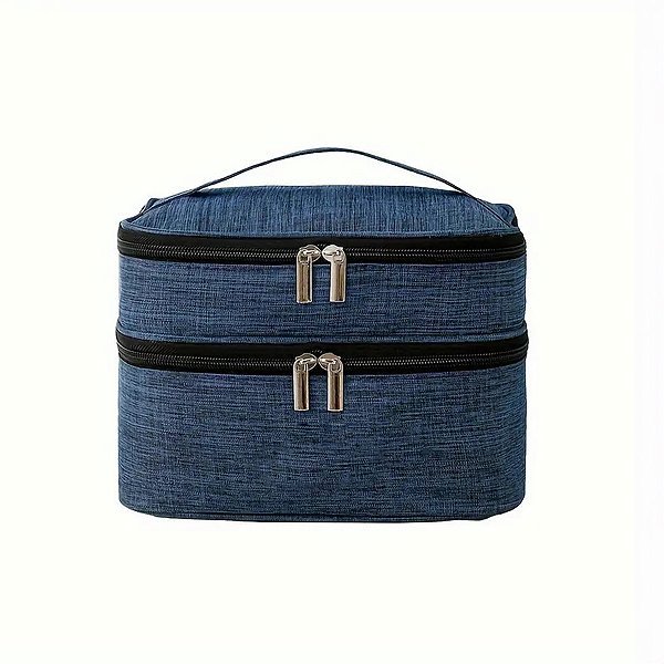 Necessaire Viagem Dupla Organizador Cor: Azul [F102]