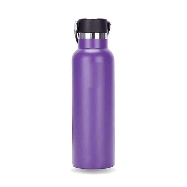 Garrafa Térmica Inox Tampa Alça 500ml Cor: Lilás [F102]