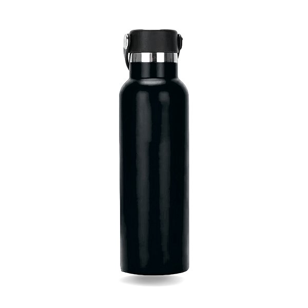 Garrafa Térmica Inox Tampa Alça 500ml Cor: Preto [F102]